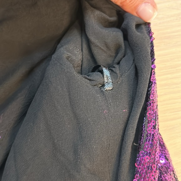 Dundas Purple Sequin Long Sleeve Mini Dress, Size S - Picture 6 of 10